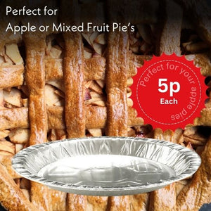 Aluminium Foil 8" Round Pie Flan Tart Plate  | 198mm x 16mm Deep | 1000 Pack